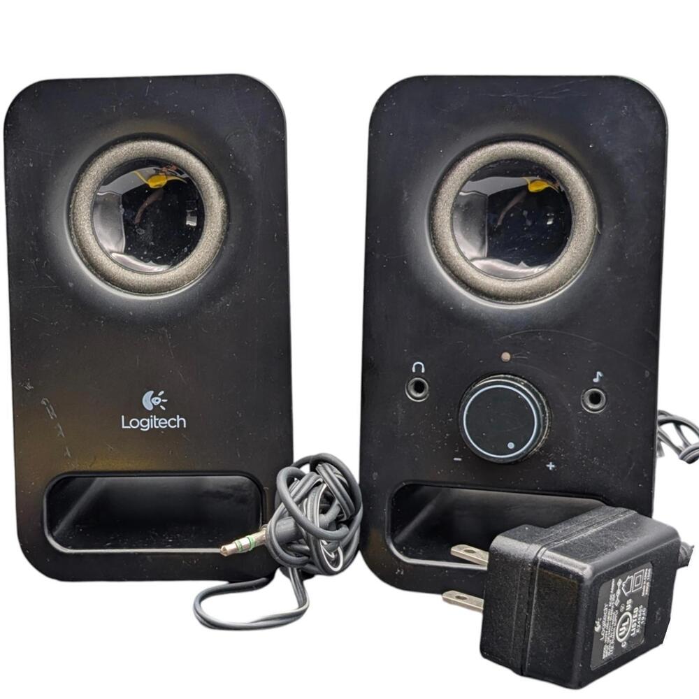 Logitech Z150 Multimedia 2.0 Computer 3.5mm Speakers‎ with Power Adapter Black